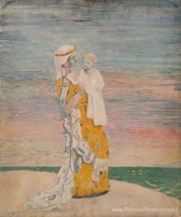 Mère et enfant sur la plage