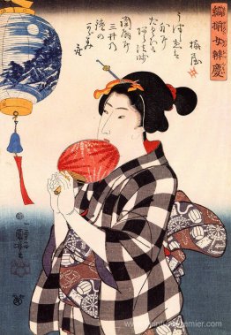 Femme avec fan