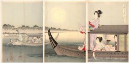 Lundi: Moon d'automne sur la rivière Sumida