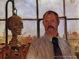 Autoportrait avec squelette