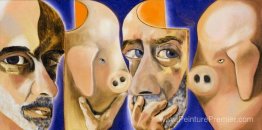 Autoportrait avec et sans le masque
