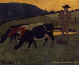 Paysan avec trois corbeaux