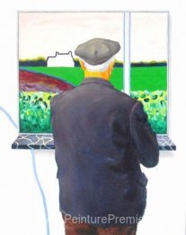 Père devant la fenêtre