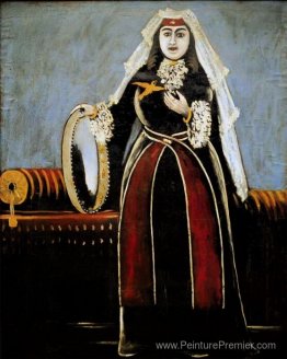 Femme géorgienne avec du tambourin