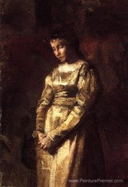 Jeune fille méditant (étude)