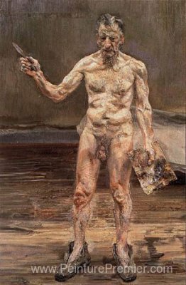 Peintre travaillant, réflexion