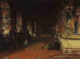 Le porche de l'église de Jean-Baptiste à Tolchkovo. Yaroslavl