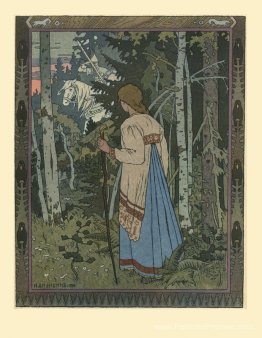Illustration pour le conte de fées "Vasilisa The Beautiful"