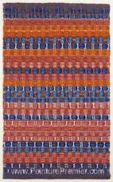 Couches rouges et bleues