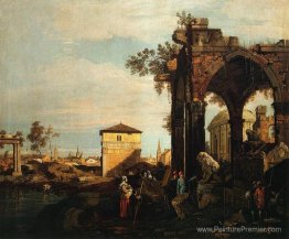 Capriccio avec les ruines et Porta Portello à Padoue