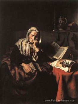 Vieille femme somnolant