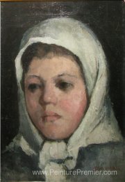 Tête du foulard blanc