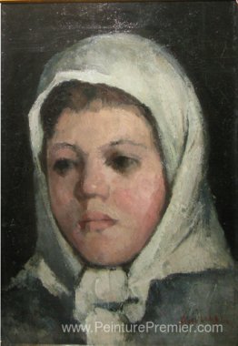 Tête du foulard blanc