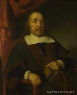 Portrait d'un homme âgé dans une robe noire