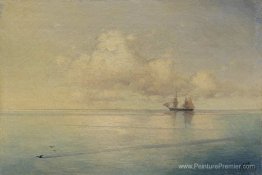 Paysage avec un voilier