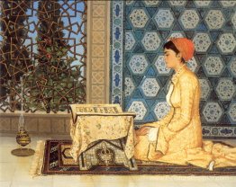 Fille récitant Qu'Ran