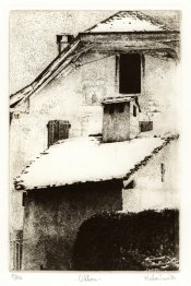 Rooftops dans le village Ollon, Canton Vaud, Suisse