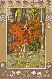 Rouge rouge. Illustration pour le conte de fées "Vasilisa The Be