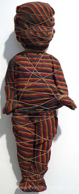 Poupée enveloppée (rayée)