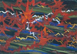 Explosion de rouge sur vert