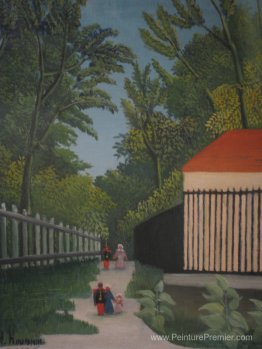 Paysage à Montsouris Park avec cinq chiffres