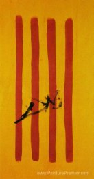 Le Dalinien Senyera (drapeau national catalonien)