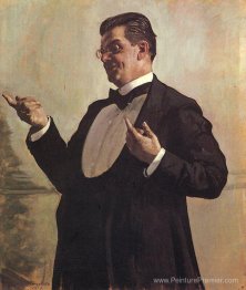 Portrait de l'acteur russe Vasily Luzhsky