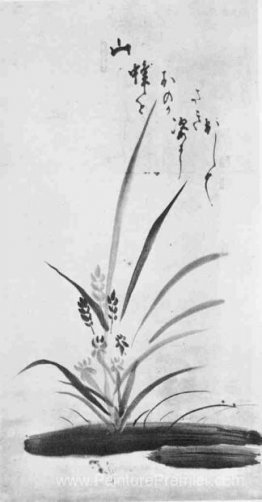 Orchidée et abeille