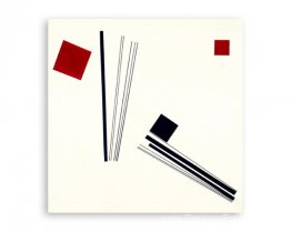 Peinture en rouge et noir