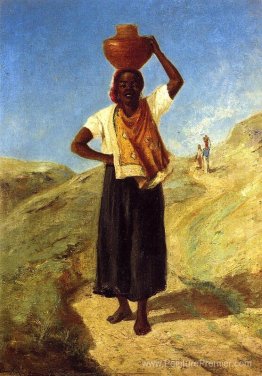 Femme portant un pichet sur la tête