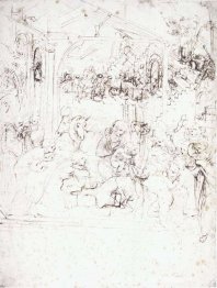 Étude pour l'adoration des mages