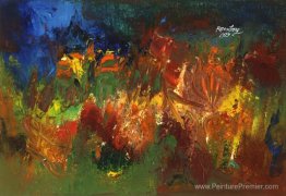 Paysage américain: jardin de fleurs