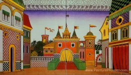 Sketch pour l'opéra, The Golden Cockerel, par Nikolai Rimsky-Kor