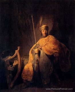 David jouant la harpe à Saul