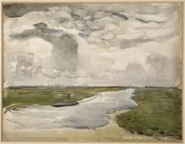 Paysage sinueux avec la rivière