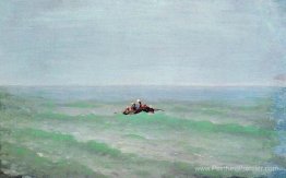 Un bateau dans la mer. Crimée
