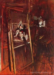 À l'intérieur du studio du peintre avec une demoiselle Errazuriz