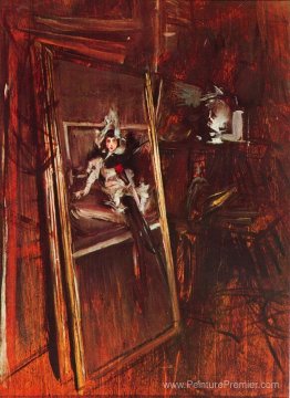 À l'intérieur du studio du peintre avec une demoiselle Errazuriz