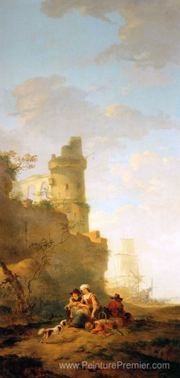 Paysage italien avec ruine