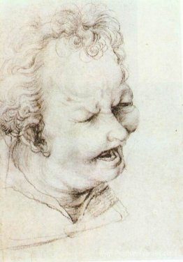 Tête d'un homme criant
