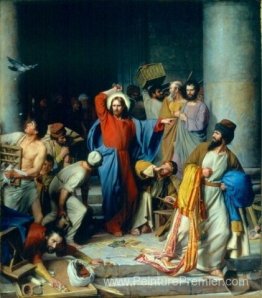 Jésus jetant les changeurs d'argent au temple Jésus jetant les changeurs d'argent au temple