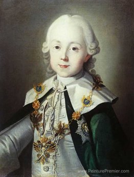 Portrait de Paul de Russie déguisé en chevalier de l'Ordre de St Portrait de Paul de Russie déguisé en chevalier de l'Ordre de St
