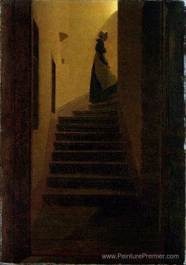 Femme dans les escaliers Femme dans les escaliers