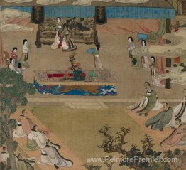 Lady Xuanwen Jun donnant des instructions sur les classiques (dé Lady Xuanwen Jun donnant des instructions sur les classiques (dé