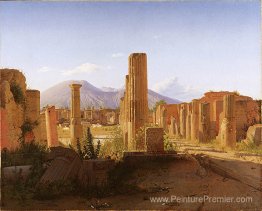Le forum, pompeii, avec le Vésuve au loin Le forum, pompeii, avec le Vésuve au loin