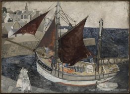 Boat in Harbor, Brittany Boat in Harbor, Brittany