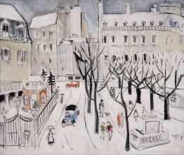 Scène de neige de Paris Scène de neige de Paris