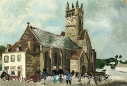 Église et marché, Brittany Église et marché, Brittany