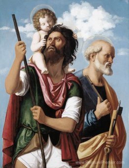 Saint-Christopher avec l'enfant Christ et Saint-Pierre Saint-Christopher avec l'enfant Christ et Saint-Pierre