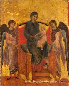 La vierge et l'enfant intronisé avec deux anges La vierge et l'enfant intronisé avec deux anges